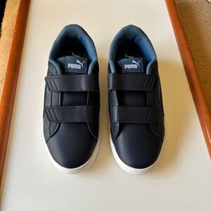 Puma Kids Navy and White Sneakers
